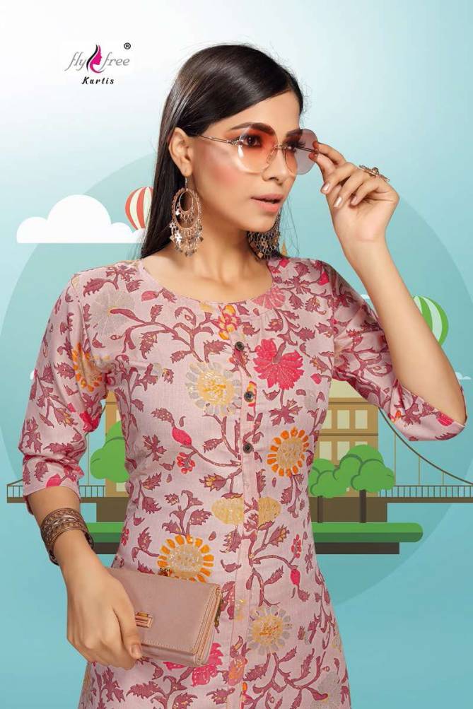 Fly Free Roller Fancy Ethnic Wear Latest Kurti With Bottom Collection